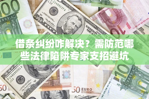 北京借条纠纷咋解决？需防范哪些法律陷阱专家支招避坑