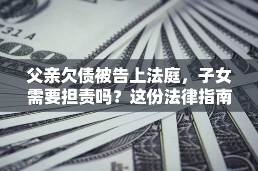 北京父亲欠债被告上法庭，子女需要担责吗？这份法律指南必须看完