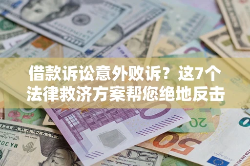 北京借款诉讼意外败诉？这7个法律救济方案帮您绝地反击！