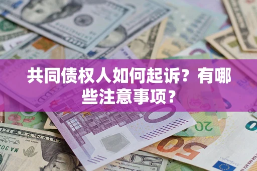 北京共同债权人如何起诉？有哪些注意事项？