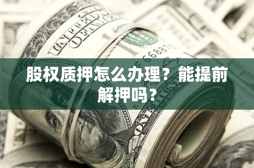 北京股权质押怎么办理？能提前解押吗？