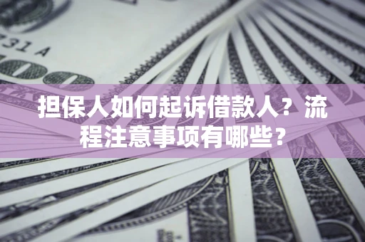 北京担保人如何起诉借款人？流程注意事项有哪些？